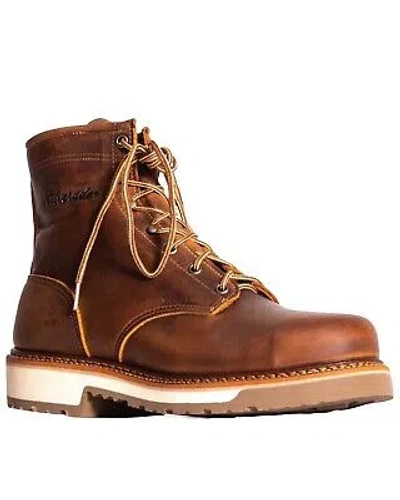 Pre-owned Silverado Men's 6&quot; Lace-up Work Boot - Soft Toe - 7725 In Brown