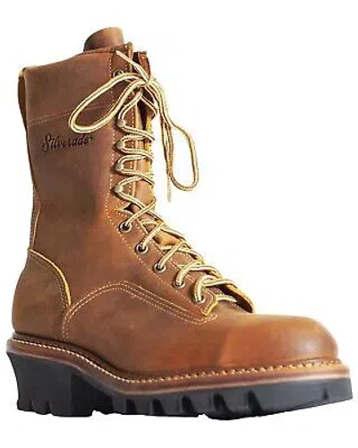Pre-owned Silverado Men's 9&quot; Logger Work Boot - Steel Toe - 7730st In Brown