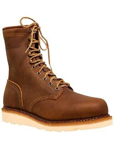 Pre-owned Silverado Men's American Tanned Work Boot - Steel Toe - 7713st In Brown