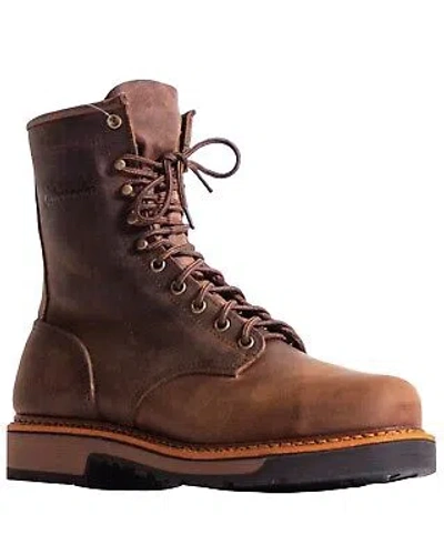 Pre-owned Silverado Men's Lace-up Work Boot - Steel Toe - 7710st In Brown