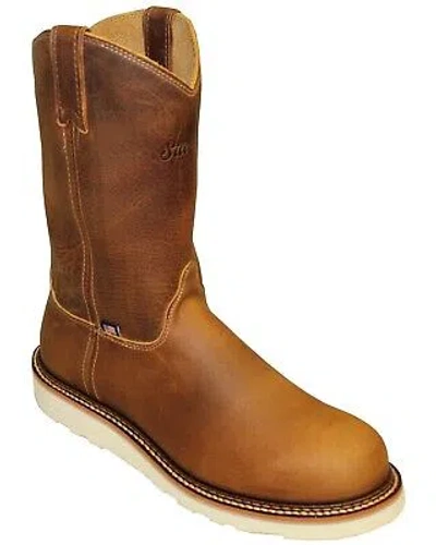 Pre-owned Silverado Men's Shipyard Western Work Boot - Soft Toe - 7703 In Brown