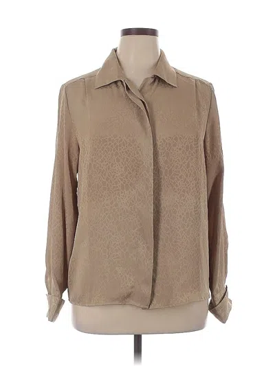 Pre-owned Silvercord Long Sleeve Blouse In Brown