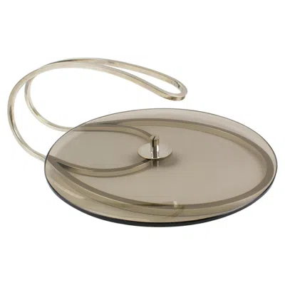 Pre-owned Silversmith Produx Paris Cheese Tray Board Platter Silver Plate And Glass By Maison Produx, Paris In Brown