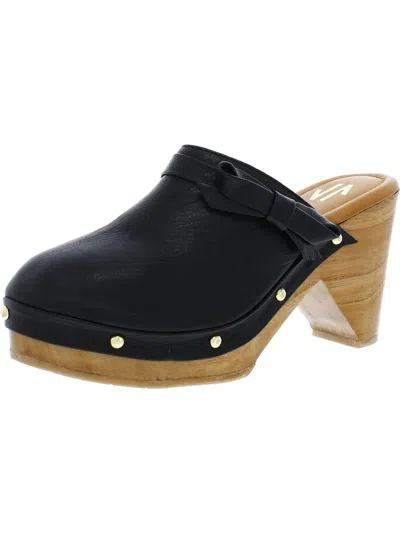 Silvia Cobos Daily Clog Womens Leather Slip On Clogs In Black