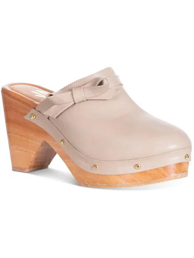 Silvia Cobos Daily Clog Womens Leather Slip On Clogs In Multi