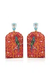 Silvia Furmanovich 18k Yellow Gold Bird Marquetry Earrings