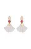 Silvia Furmanovich 18k Yellow Gold Derish Earrings In Rose Quartz