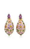 Silvia Furmanovich 18k Yellow Gold Paper Mã¢chã© Oval Shaped Earrings
