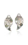 Silvia Furmanovich 18k Yellow Gold Teardrop Shibayama Mother Of Pearl Earrings In White