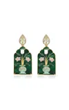 Silvia Furmanovich 18k Yellow Gold Window Flower Vase Earrings