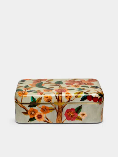 Silvia Furmanovich Bird Marquetry Wood Jewellery Box  Abask Luxury Gift In Multi