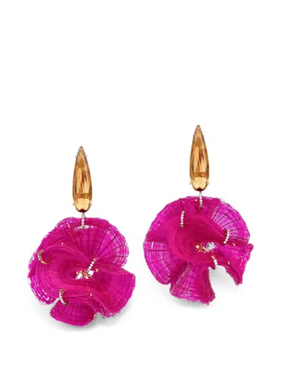 Silvia Furmanovich Horse Mane Citrine And Diamond Earrings In Multi