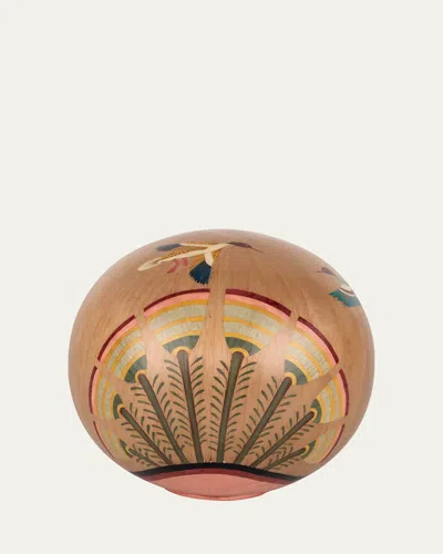 Silvia Furmanovich Marquetry Decorative Sphere With Egyptian Landscape
