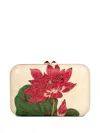 Silvia Furmanovich Marquetry Lotus Flower Clutch Bag In Multi