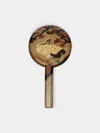 Silvia Furmanovich Marquetry Wood Hand Mirror  Abask Luxury Gift