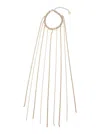Silvia Gnecchi Gold-colored Necklace With All-over Applied Glass Crystals And Adjustable Clasp In Brass Woman In Grey