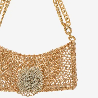 Silvia Gnecchi Camelia Shoulder Bag In Gold