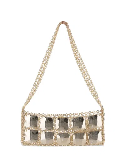 Silvia Gnecchi Chain-plated Shoulder Bag In Gold
