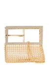 SILVIA GNECCHI 'DOWNTOWN BAG' GOLD-COLORED SHOULDER BAG WITH MAXI BUCKLE IN METAL MESH WOMAN