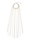 Silvia Gnecchi Gold-colored Necklace With All-over Applied Glass Crystals And Adjustable Clasp In Brass Woman In Gold