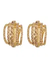 Silvia Gnecchi Golden Crystal Earrings In Gold