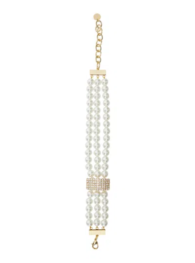 Silvia Gnecchi Golden Pearl Choker Necklace