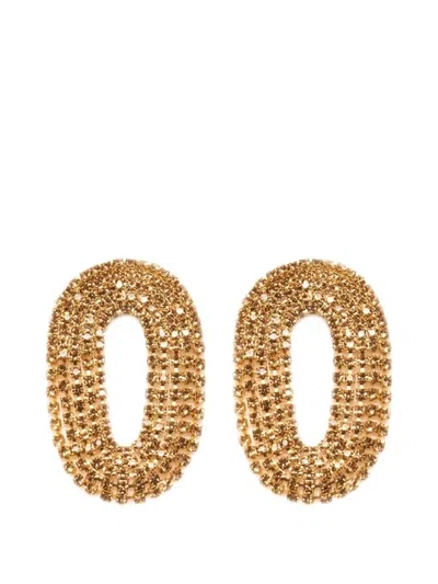 Silvia Gnecchi Liberty Crystal-embellished Earrings In Neutral