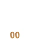 Silvia Gnecchi Liberty One Metallic Earings With Rear Closure And Oval Shape In Gold Pleated Brass Woman In Multicolour