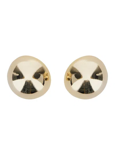 Silvia Gnecchi Metallic Circular Earrings In Gold