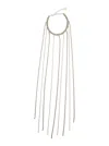 Silvia Gnecchi Metallic-colored Necklace With All-over Applied Glass Crystals And Adjustable Clasp In Metallic