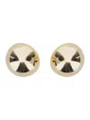 Silvia Gnecchi Sade Metallic Earings With Rear Closure And Circular Shape In Brass Woman In Neutral