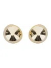 Silvia Gnecchi Sade Metallic Earings With Rear Closure And Circular Shape In Brass Woman In Neutral