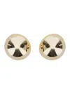 Silvia Gnecchi Sade Metallic Earings With Rear Closure And Circular Shape In Brass Woman In Neutral