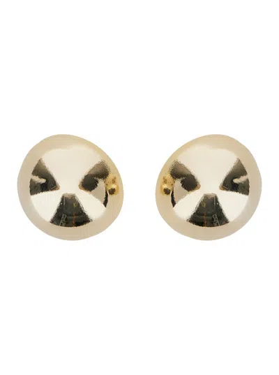 SILVIA GNECCHI 'SADE' METALLIC EARINGS WITH REAR CLOSURE AND CIRCULAR SHAPE IN BRASS WOMAN