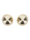 Silvia Gnecchi Sade Metallic Earings With Rear Closure And Circular Shape In Brass Woman In Neutral