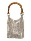Silvia Gnecchi Silver Bamboo Tote In Silver