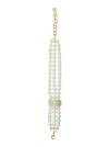 Silvia Gnecchi Susy Metal-colored Necklace With All-over Glass Pearls And Adjustable Clasp In Brass Woman In Not Applicable