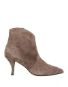 Silvia Rossini Woman Ankle Boots Taupe Size 6 Leather