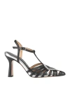 Silvia Rossini Woman Pumps Black Size 8 Leather In Black