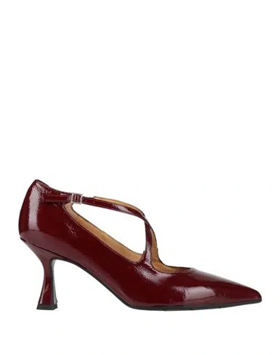 Silvia Rossini Woman Pumps Burgundy Size 10 Leather