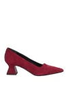 Silvia Rossini Woman Pumps Burgundy Size 5 Leather In Red