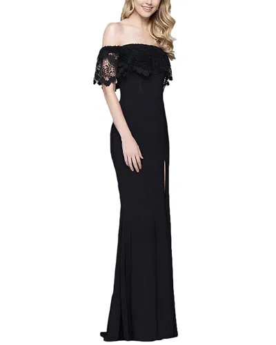 Silvia Rufino Solid Off-shoulder Maxi Dress In Black