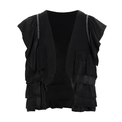 Silvia Serban Women's Black The Heron Vest