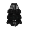 SILVIA SERBAN WOMEN'S BLACK TULLE VOLUMETRIC RUFFLED SKIRT