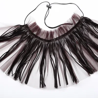 Silvia Serban Women's Brown Tulle Collar
