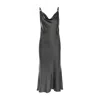 Silvia Serban Women's Grey / Black Midi Dress With 2 Sides Black Grey In Grey/black