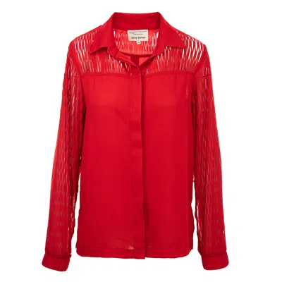 Silvia Serban Women's ”jackpot” Laser Cut Red Shirt