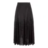 Silvia Serban Women's Midi Black Laser Cut Paneled Skirt In Black