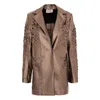 Silvia Serban Women's Neutrals / Gold Laser Cut Bronze Jacket In Gold