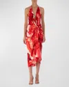 Silvia Tcherassi Guadalupe Dress Mutli Abstract Rouge In Mutli Abstract Rouge